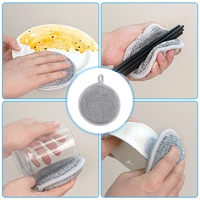 Reusable Kitchen Cleaning Sponges,Wire Dishwashing Rags Soft and Antibacterials Wire Scouring Pad Kitchen Scrubbers Dropship