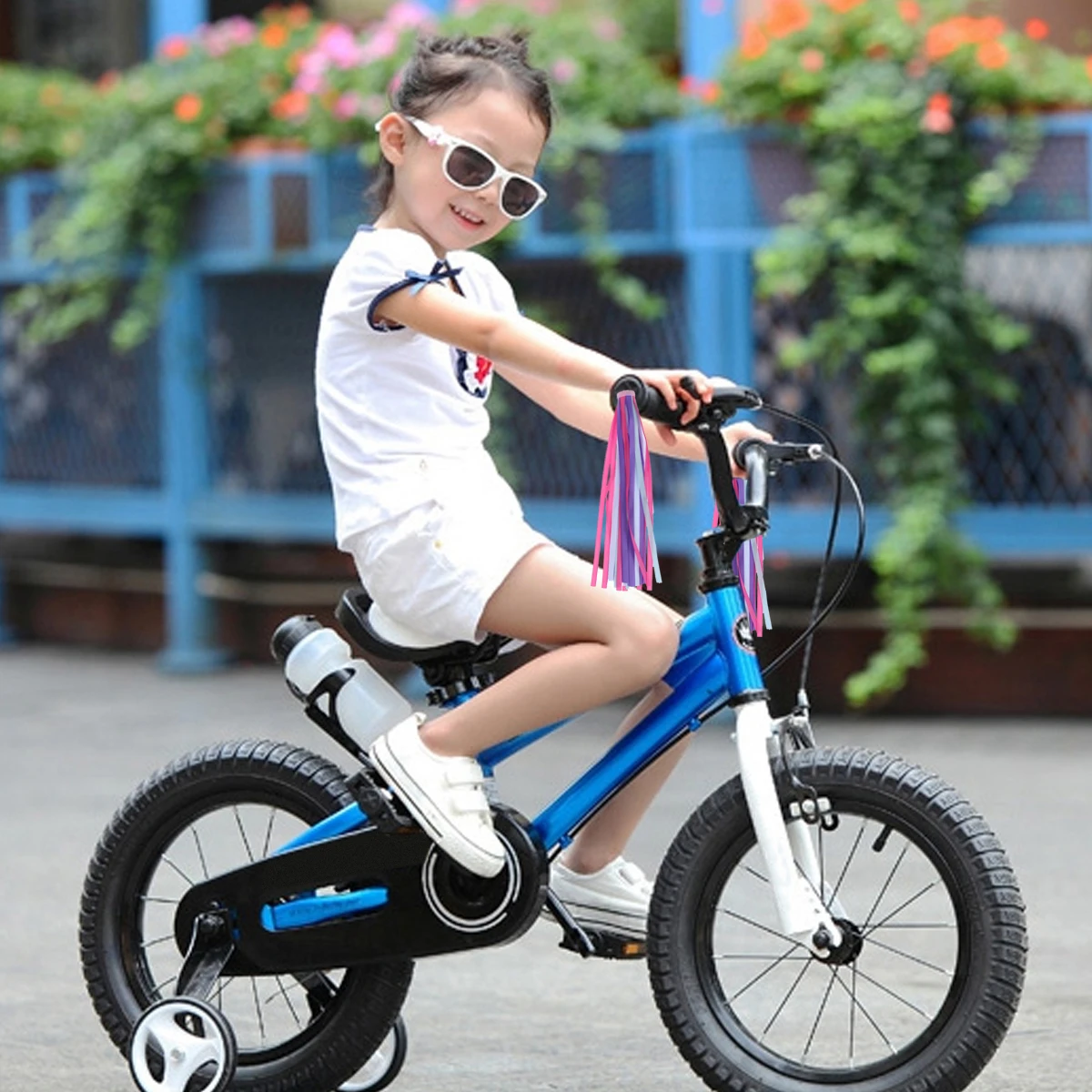 

Childrens Bike Handlebar Streamers Purple Tassels Ribbons Durable Flying Decorative Accessories Handlebar Streamers