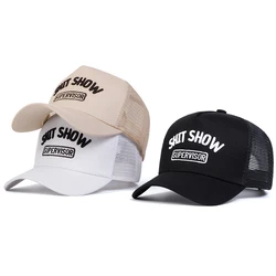 Unisex SHIP SHOW Letter Embroidery Baseball Net Caps Spring and Summer Outdoor Adjustable Casual Hats Sunscreen Hat