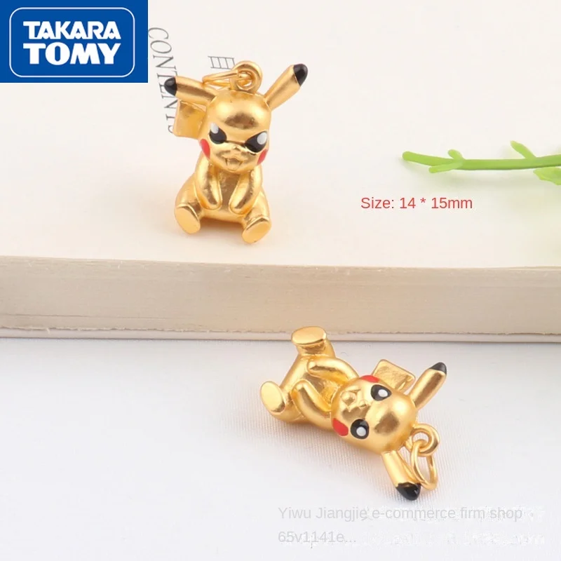 

TAKARA TOMY Pokémon Pikachu Pendant Sand Gold Diy Bracelet Headdress Necklace Cartoon Cute Sweet Kawaii Accessories Jewelry