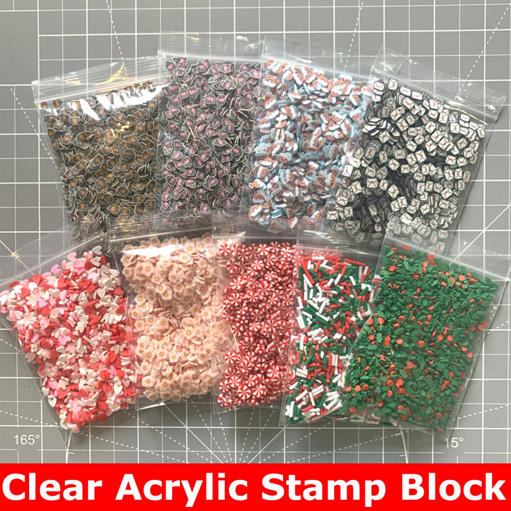 20g/bag Polymer Clay Embellishments Witch Santu Claus Love Heart Rainbow Shaker Sprinkles Christmas Halloween Shaker Card Crafts