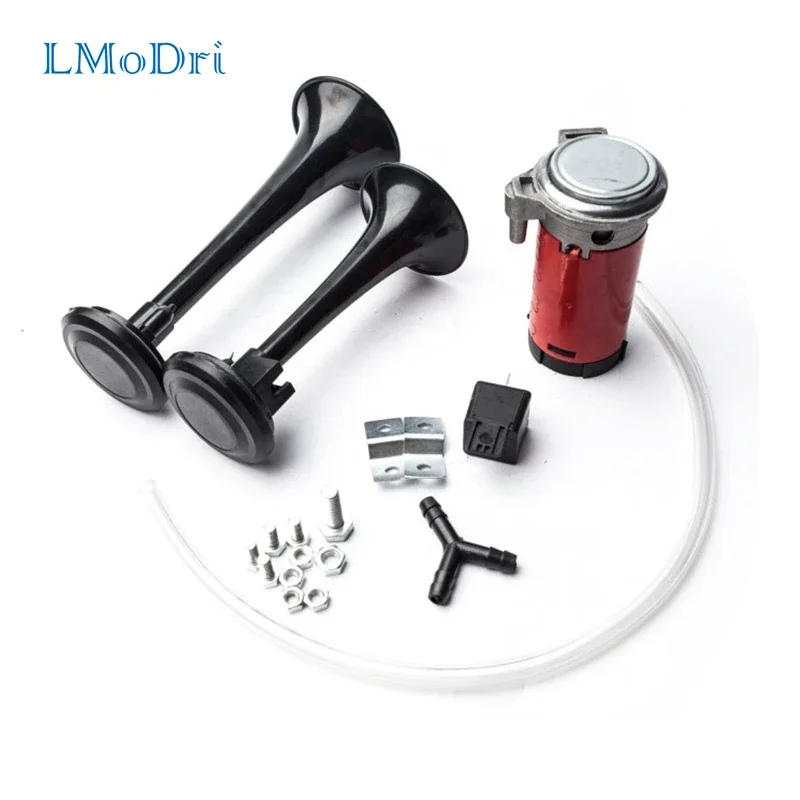 LMoDri Loud Dual Trumpet Air Horn 12 Volt 135dB Car Truck RV Train Boat Motorcycle Replacement Part Hot Sell Good Quality