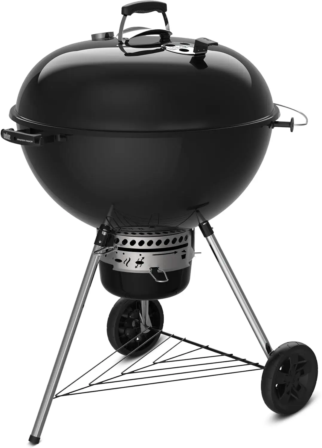 

Weber Master-Touch Charcoal Grill, 26-Inch, Black – Premium Outdoor BBQ Grill with Tuck-Away Lid Holder & One‑Touch™ Cleaning System, Porcelain