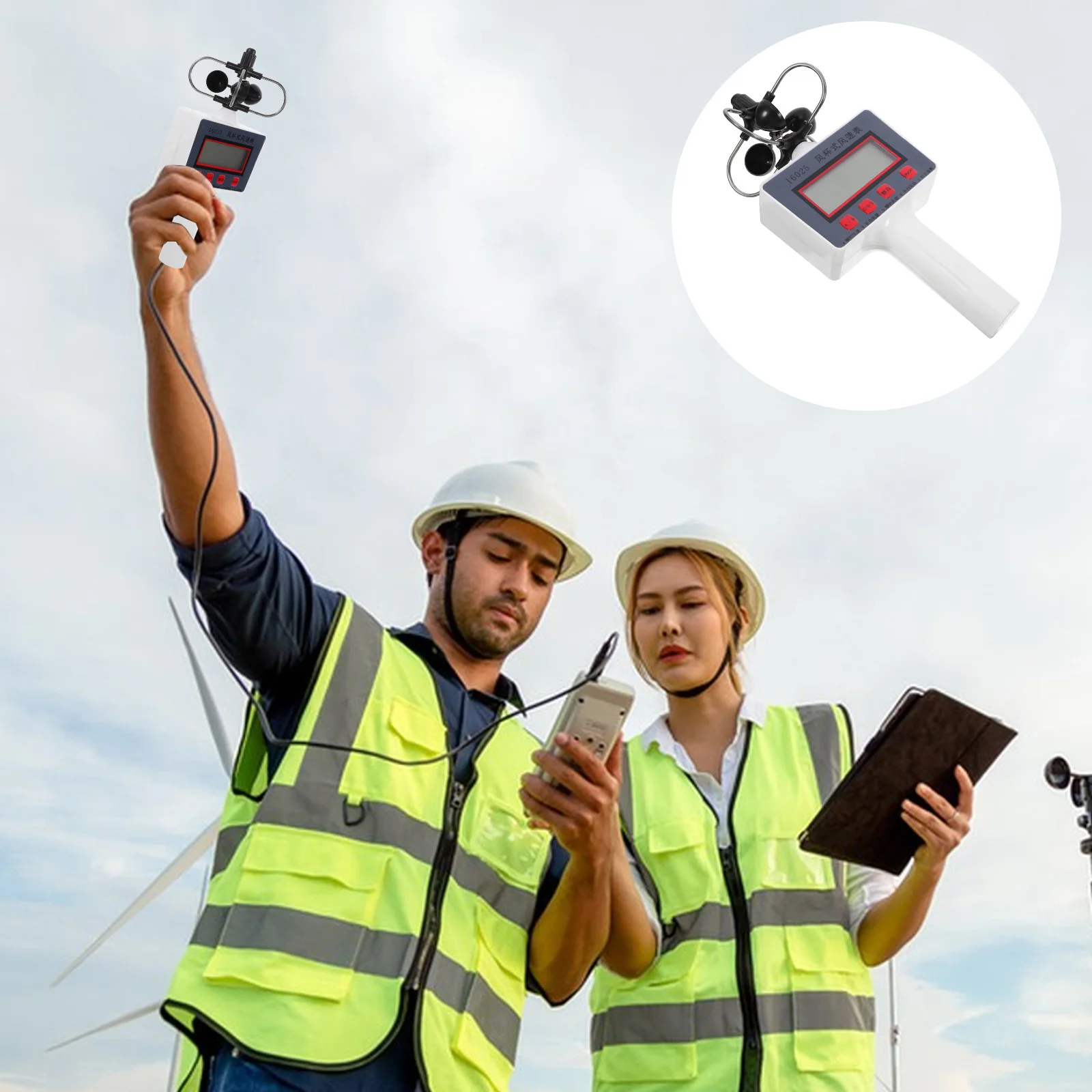 

Handheld Anemometer Portable Speed Lcd Screen Digital Airflow Hvac Outdoor Geography Education Gauge Wind Speed Measuring Device