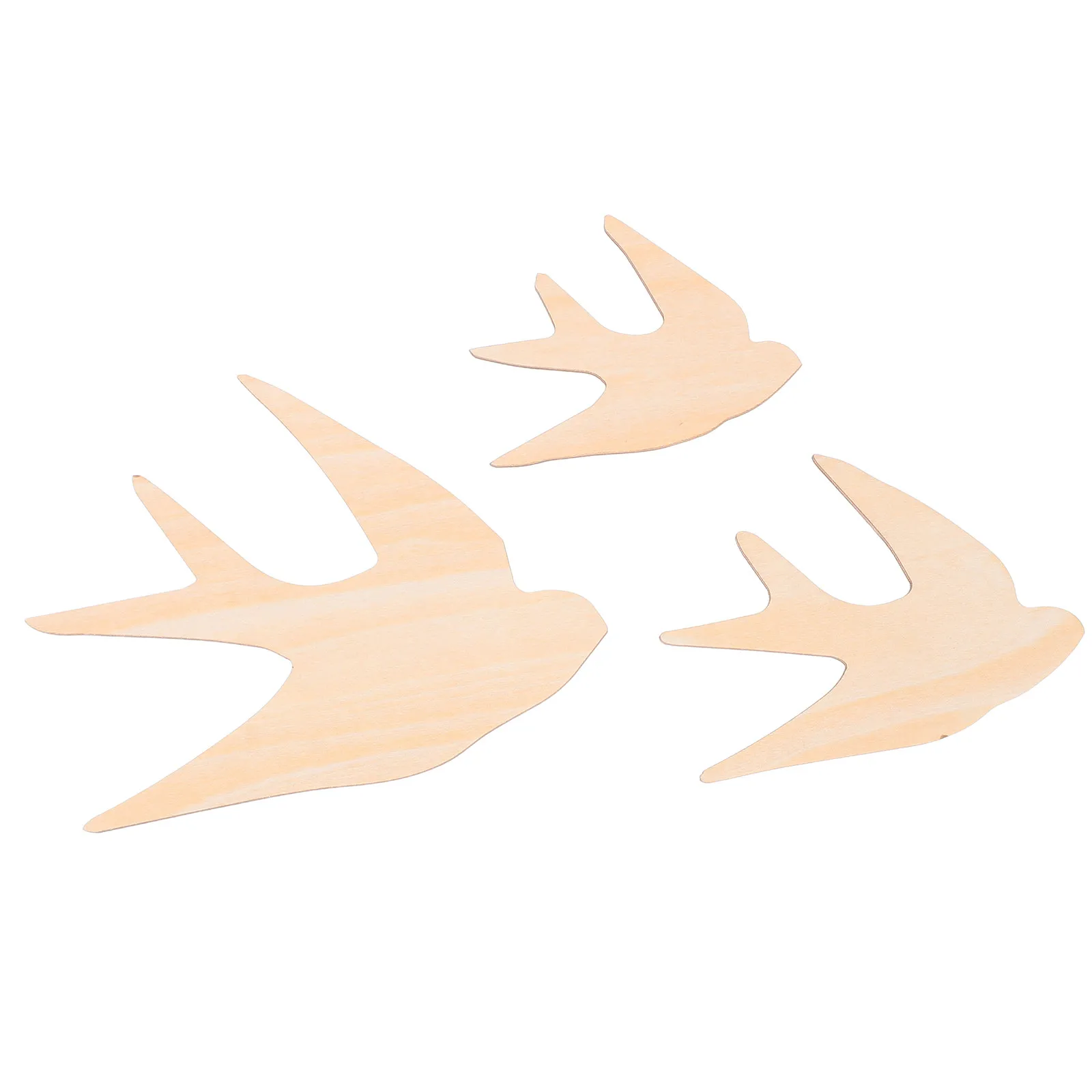 3Pcs Wood Swallow Wall Decor Set Nordic Bird Wall Hanging Ornament Whimsical Nature Theme for Home Decor Living Room Bedroom