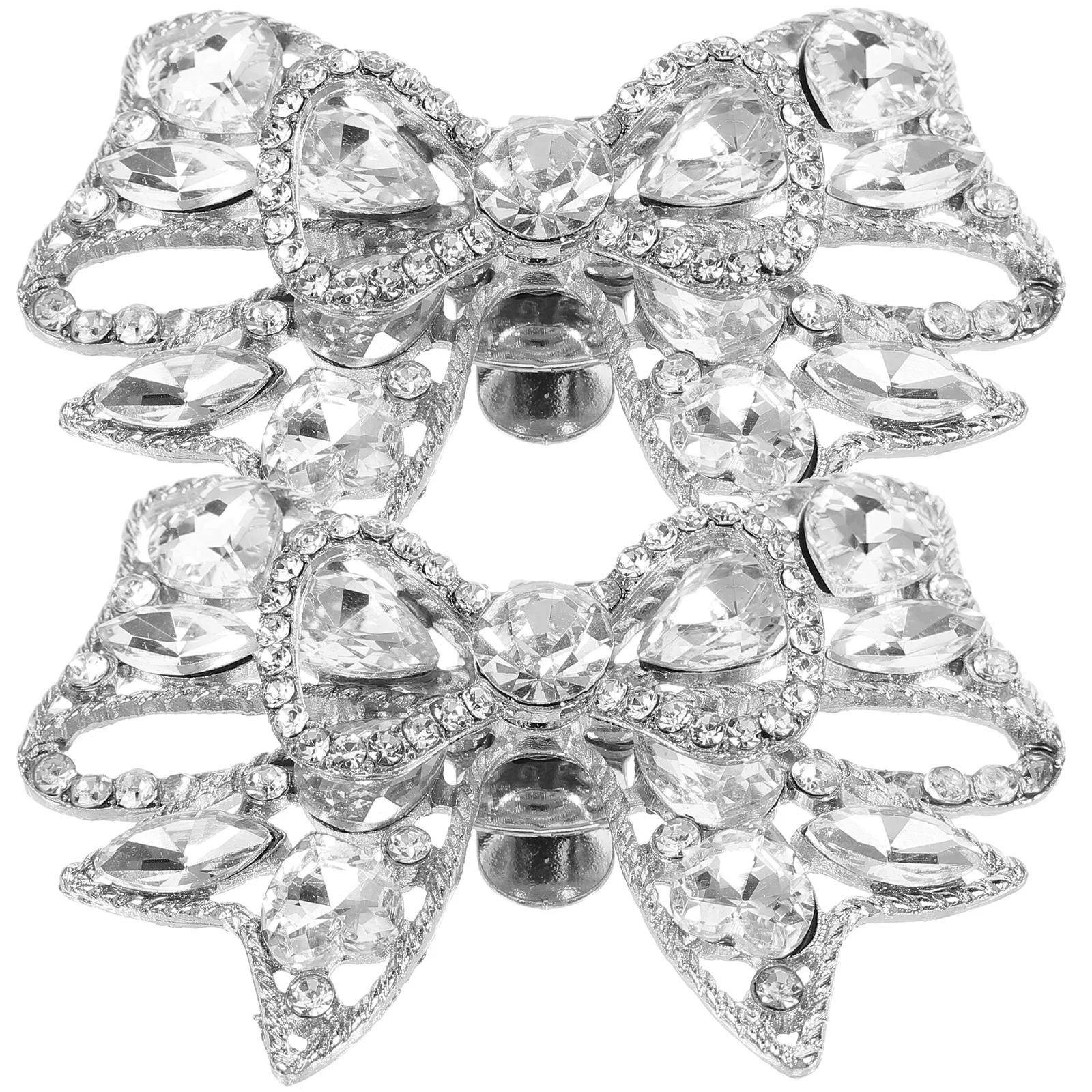 

2 Pcs Lace Bow Weddings Parties Buckle Clips Women's Shoes Bridal Jewelry Accessories for High Heels