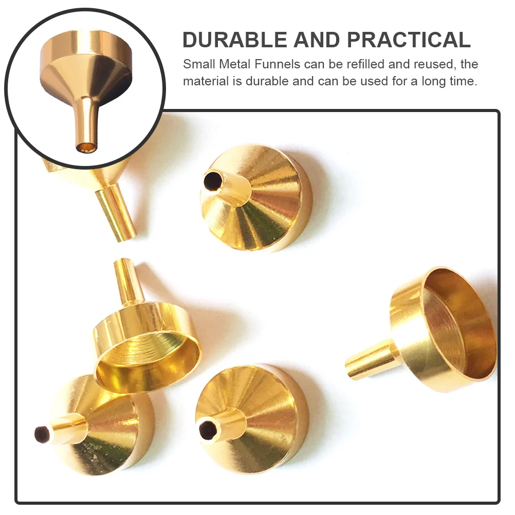 15Pcs Mini Funnels High Grade Alumite Material for Convenient Liquid Transfer Small Funnels for Filling Small Bottles