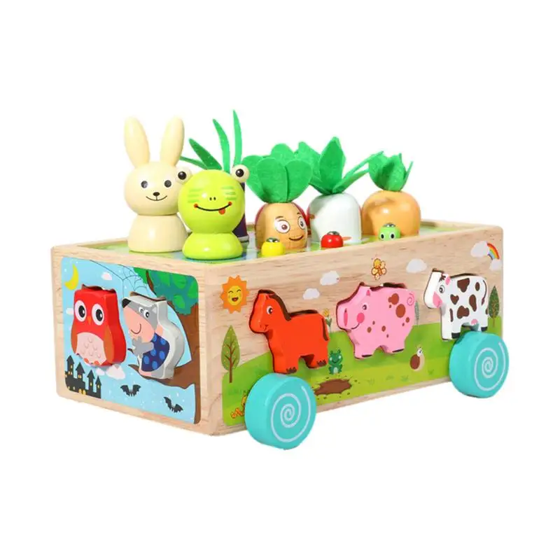 

Shape Matching Blocks Montessori Fine Motor Toys 1 2 3 Years Old Wooden Farm Animal Toys Quick Matching Sorting And Stacking Toy