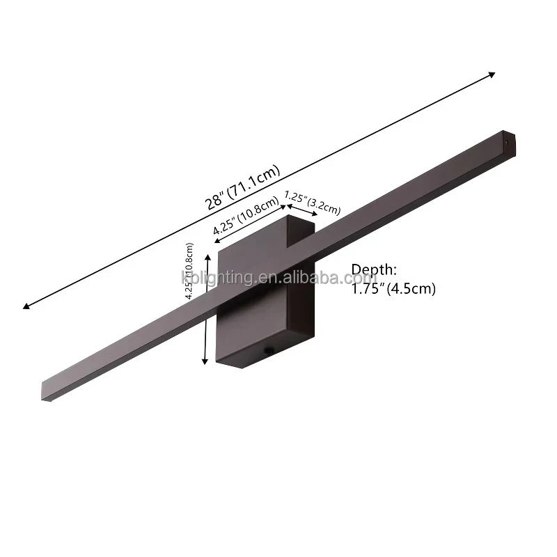 Modern Minimalist Indoor/Outdoor LED Wall Lamp  Long Strip Decorative Wall Sconce Lighting