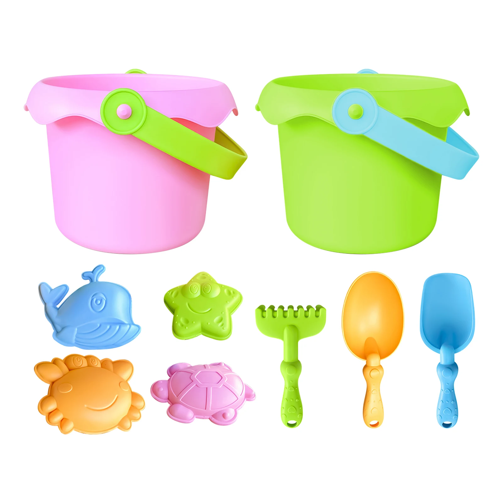 Jouets de plage pour enfants, Kit de château de bac à sable avec moules, pelles à seau, ensemble de Construction léger pour jouer à l'école maternelle, amusant au sable