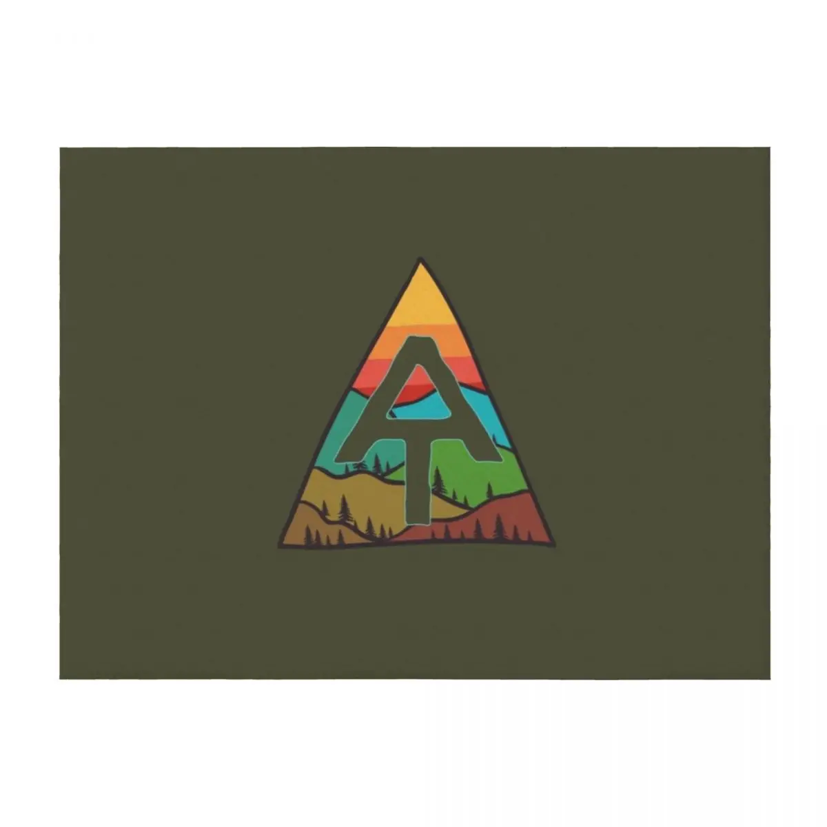 

Appalachian Trail Vintage Mountains With Sunset Art Throw Blanket Furry Baby warm for winter christmas gifts Blankets
