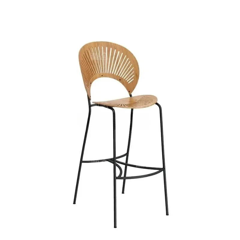 

Restaurant Nordic Dining Bar Chairs Metal Garden Kitchen Bar Chairs High Outdoor Tabouret Haut Design Furniture on sale