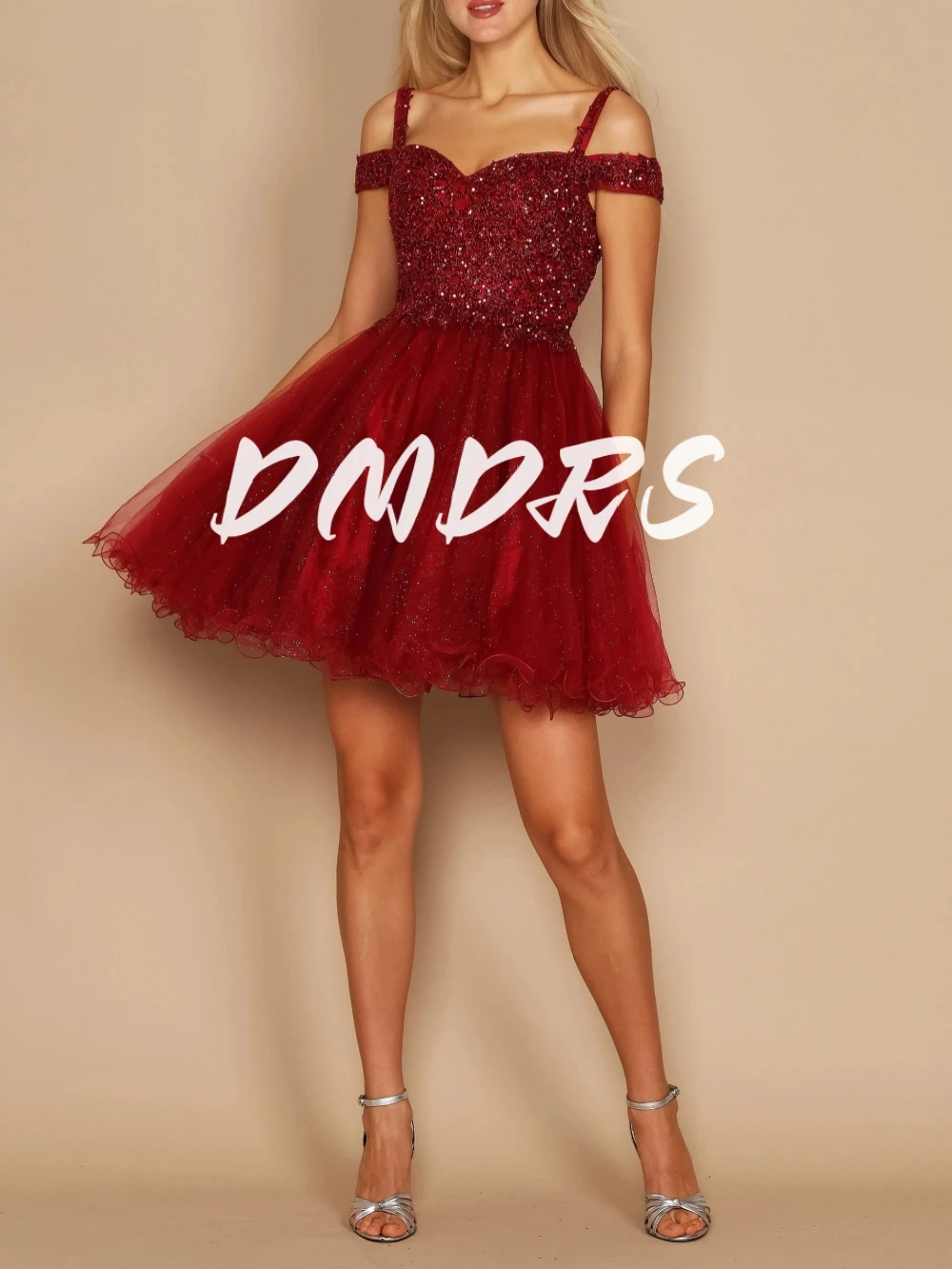 

Stunning Beaded A-line Tulle Mini Evening Dresses Elegant Off Shoulder Homecoming Dress 2026 Customized Stylish Cocktail Gown