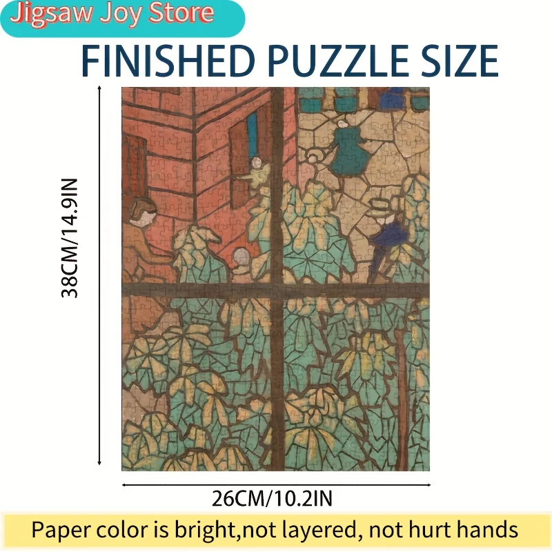 Édouard Vuillard's The Chestnuts 500-delige mini-kunstpuzzel, met een afmeting van 15x10 inch, is een premium papieren puzzel ontworpen voor volwassenen