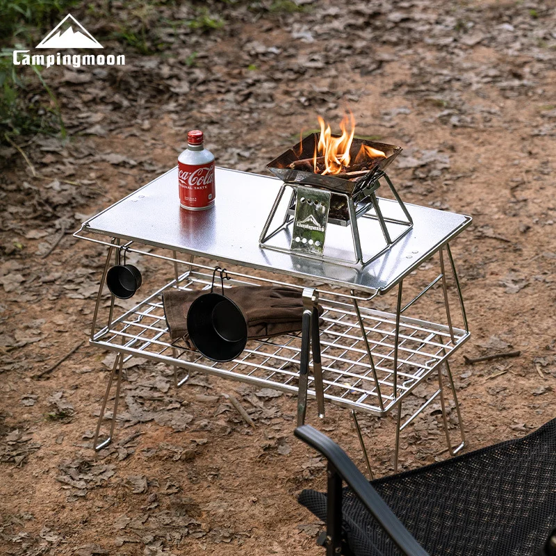Bild 5: CAMPINGMOON T-2355 Edelstahl Sky Plate Light Mesh Tischzubehör Hilfstablett Unterstützung Tischplatte