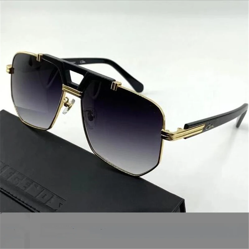 

Retro square metal sunglasses for women, black resistant UV400 luxury eyeglass leather box