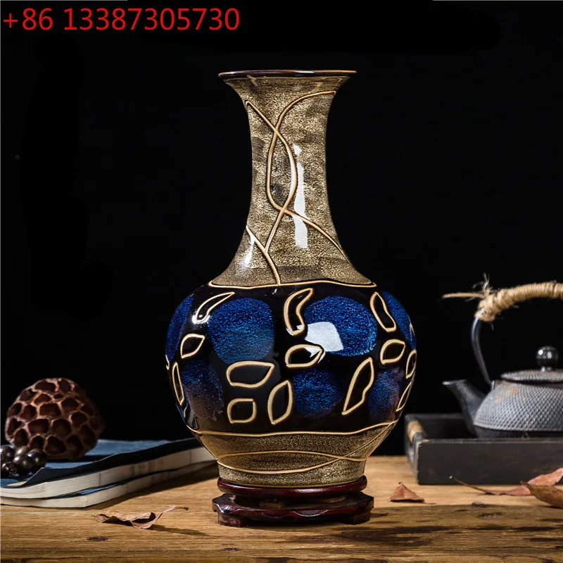 

Modern classical Chinese living room home jewelry ceramic handicrafts vase ornament