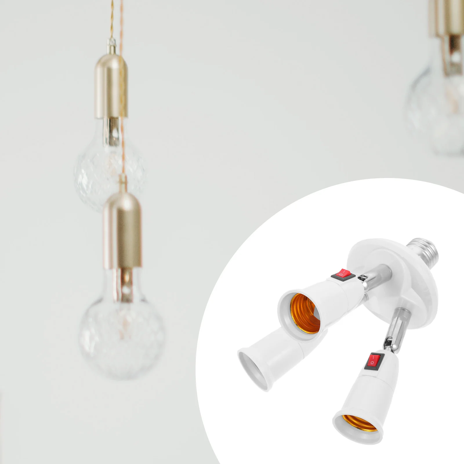 

E27 разветвитель адаптер цоколя держатель лампы конвертер удлинитель лампочки разветвитель для мастерской домашнего офиса