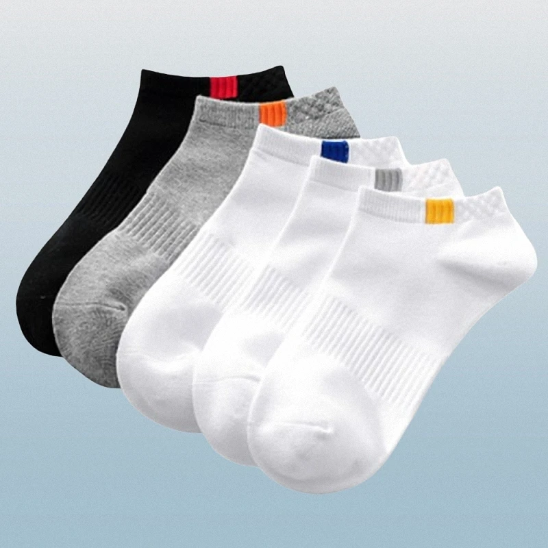 

5/10 Pairs 2024 New Fashion Top Quality Breathable Men Short Socks Comfortable Sports Ankle Low Cut Socks Casual Boat Sock