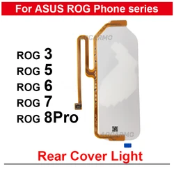 Rear Back Cover Light Lamp Repair Parts For ASUS ROG Phone 5 6 7 8 8Pro 3 ZS673KS ROG3 Rog5 ROG7 Rog8 Pro Replacement