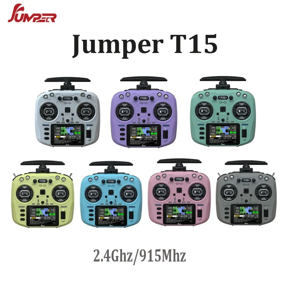 Jumper T15 2.4Ghz/915Mhz Radio Controller ELRS 1000mW With 3.5 inch Touch-Screen Hall Sensor Suitable For Long Rang RC Drones