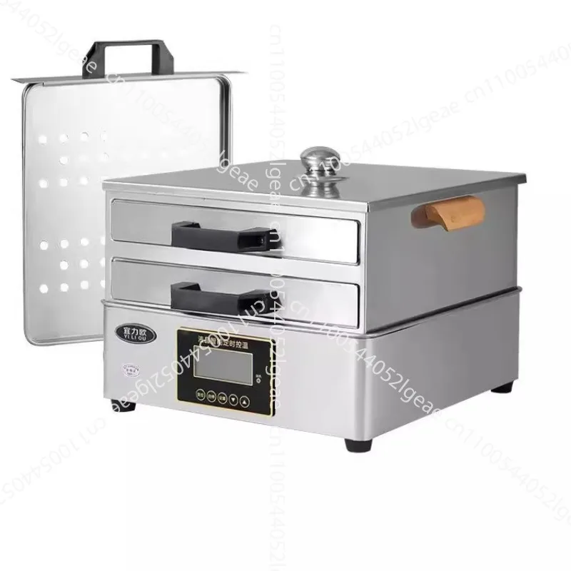 

Rice Noodle Machine Small Home Electric Heating Breakfast Rice Noodle Steamer 304 Stainless Steel Drawer Type