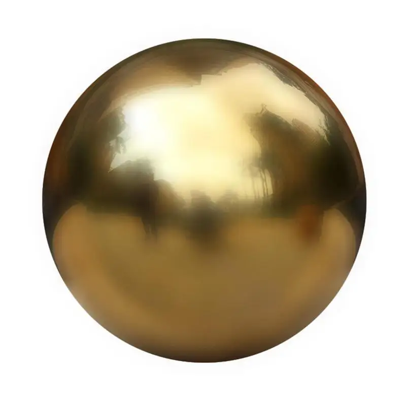 201 Stainless Steel Titanium Gold Hollow Sphere Decorative Golden Metal Christmas Balls Home Decoration Magic Ball 25-200mm