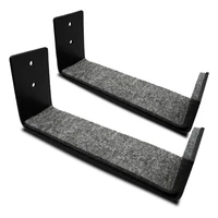 Estante de pared de aluminio para tabla de surf, soporte de exhibición, estante de almacenamiento para interiores para tablas largas SUP y tablas cortas multifuncionales, 2 unids/set