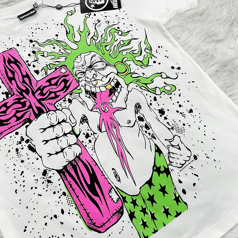 Hellstar Studios Mercy Festival 96 Short Sleeve T-Shirt Cotton Breathable Printed Casual round Neck Top for Youth view 2