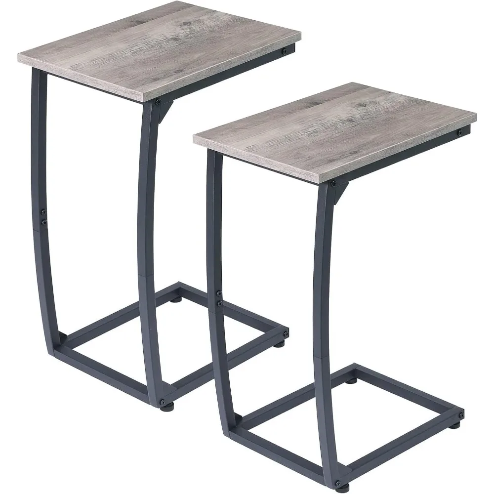 

C-образный набор торцевых столиков из 2-х приставной столик для дивана, изогнутые опорные ножки, выдвижной столик под диван для дивана, столик под ТВ для Livi