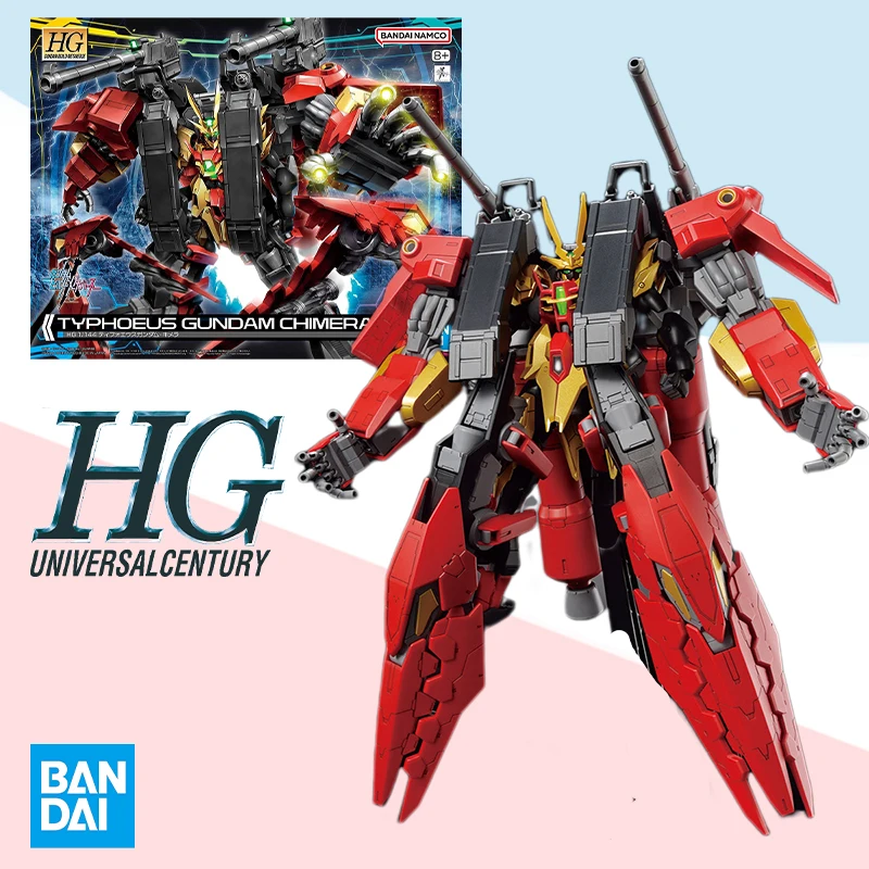 

Bandai Original box HG 1/144 TYPHOEUS GUNDAM CHIMERA full action Anime pvc Figure model kit Assembly toy gift for kids