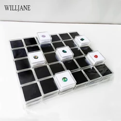 Transparente lose Diamant Aufbewahrung sbox Großhandel viel Edelstein Verpackung Schwamm Edelstein halter Anhänger Perle Display Veranstalter Vitrine
