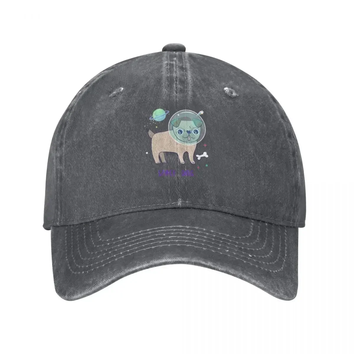 

Space Pug | Funny Pug Astronaut Space T-Shirt Baseball Cap cute Wild Ball Hat Anime Sunscreen Golf Women Men's