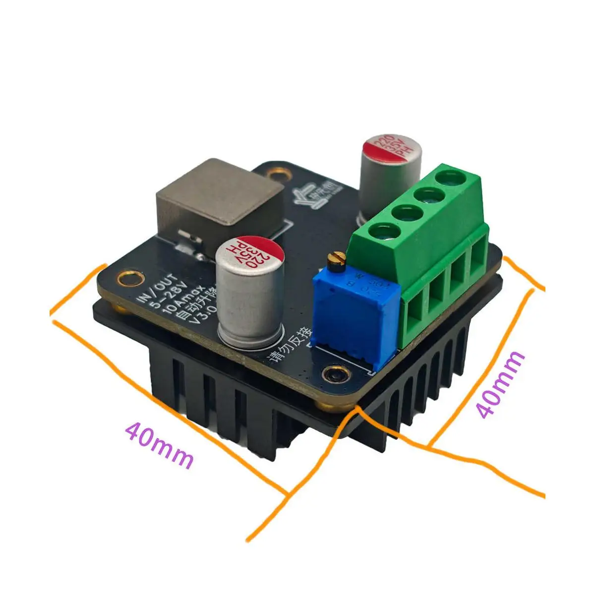 SC8701 10A DC-DC Auto Buck-Boost Converter Adjustable Power Supply Module 5V-28V 9V 12V 18V 24V Car Solar Wind Voltage Regulator
