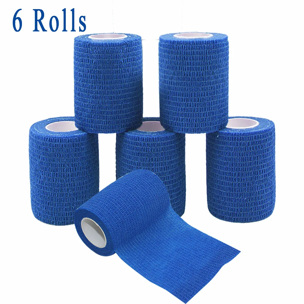 

[6pcs set]Self Adhesive Bandage Wrap,Athletic Tape,Wrist and Ankle Wrap Tape,Vet Wrap,Cohesive Bandage for Sports(7.5cm)