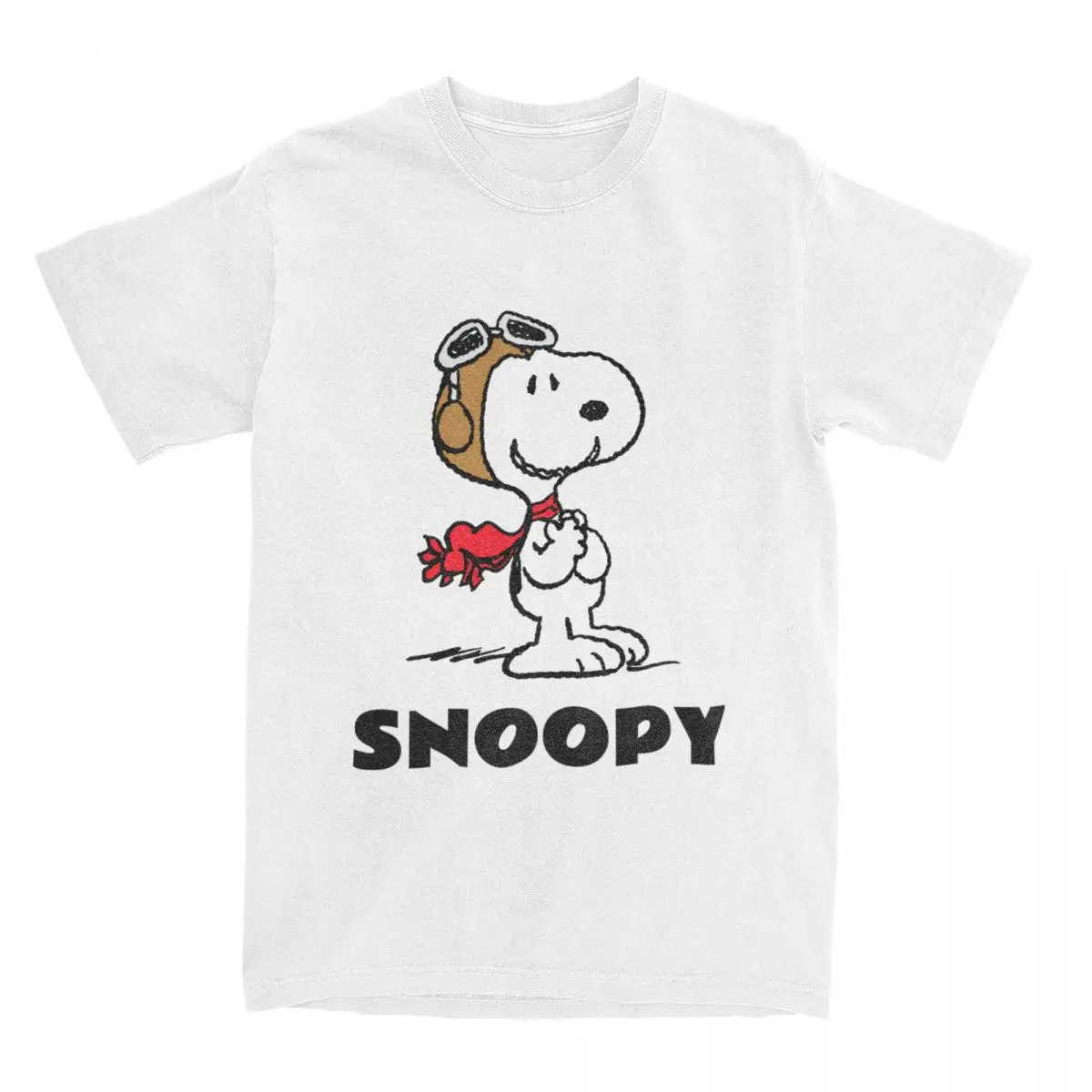 Peanuts Snoopy Dog The Flying Ace Stuff T-Shirt for Men Women Funny Cotton Graphic Printed Clothing