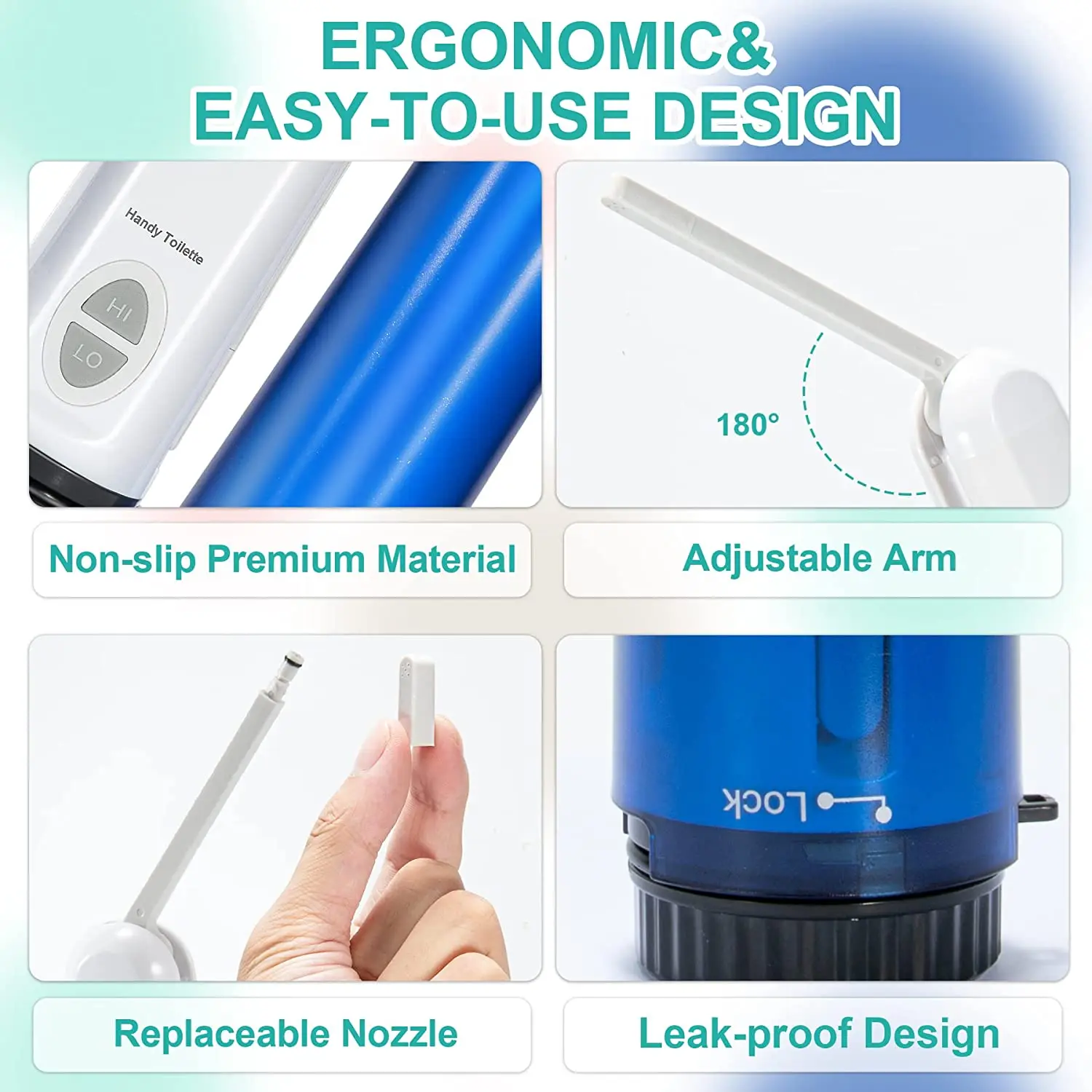 Portable Bidet Handy Toilette Electric Bidet Toilet with USB Cable Women Travel Bidet for Personal Use On The Traveling