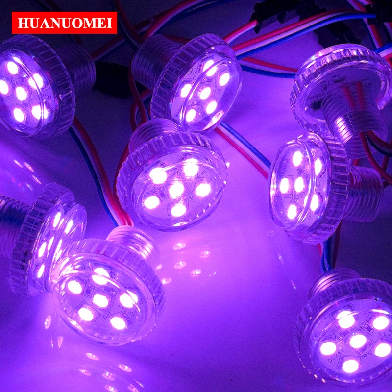 30mm UCS1903 RGB LED Pixel Module 6LED 5050 SMD DC12V 24V Full Color IP67 Waterproof Addressable Pixel Light for Outdoor Signage