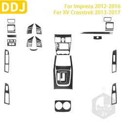 For Subaru Impreza 2012-2016 For XV Crosstrek 2013-2017 Accessories Car Carbon Fiber Interior Gear Instrument Set Trim Sticker