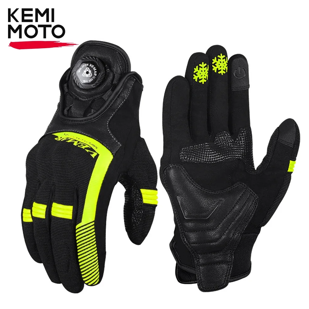 

MTB Bike Gloves Leather Riding Guantes Motorcycle Race Off Road Enduro Accessories Motorcyclist Men Touch Screen Luvas Gift