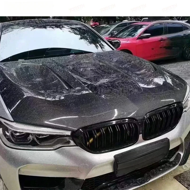 Dry Carbon Fiber Engine Hood Luxury Sedan High Strength Lightweight Sport Style Easy Installation Factory Direct