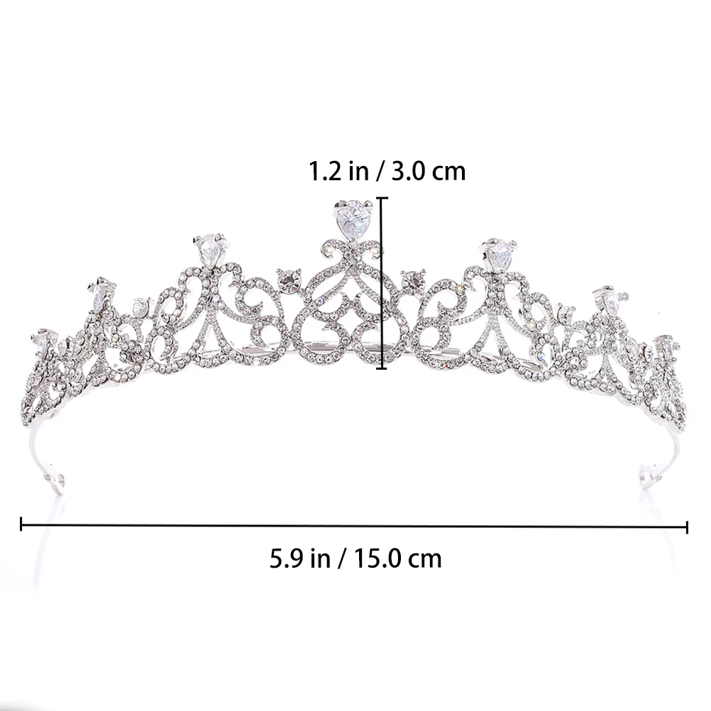 

Wedding Tiaras Bridal Crown Hair B Rhinestone Headwrap Elegant Glittering Jewelries Decoration for Banquet Parties