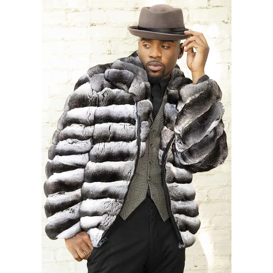 

Winter Fur Coat Rex Rabbit Fur Coats Chinchilla Fur Jackets Free Shipping Items Clothes Male