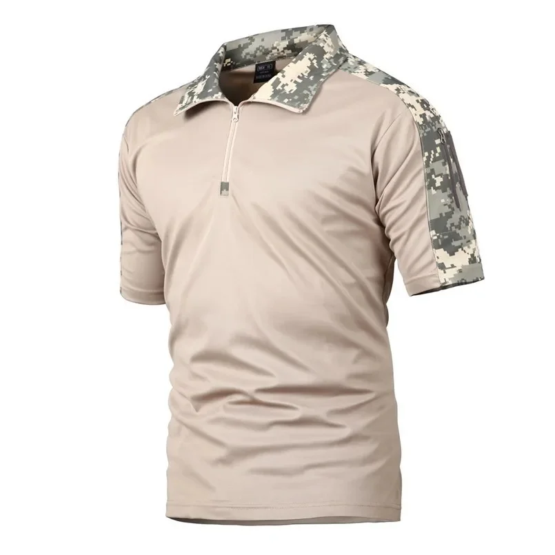 Coolmax Tactical Military Hiking Climbing Fishing Short Sleeve T-Shirts Men Summer Quick Dry Sports Tees Soldiers Uniform