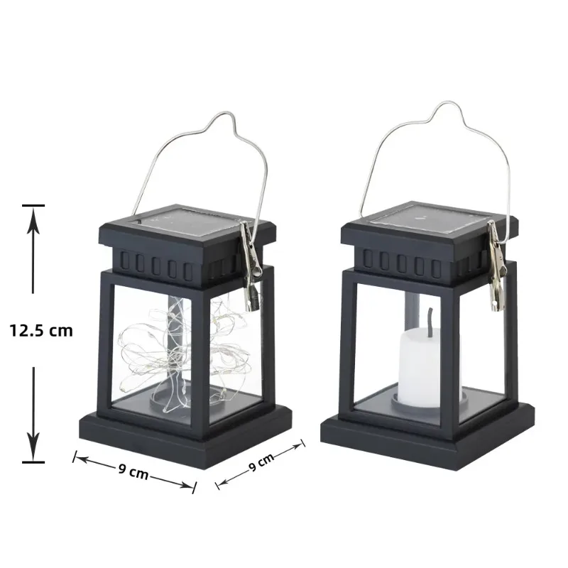 Solar palace lamp Solar outdoor garden lamp Portable small hanging lamp Garden candle lighting