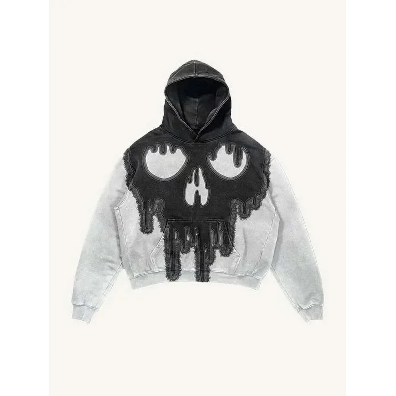 Y2K Skeleton Hoodie Gothic Punk Long Sleeve Top Causal Hooded Sweatshirt Sport Pullover Fashion Street Wear for Adults lf[5