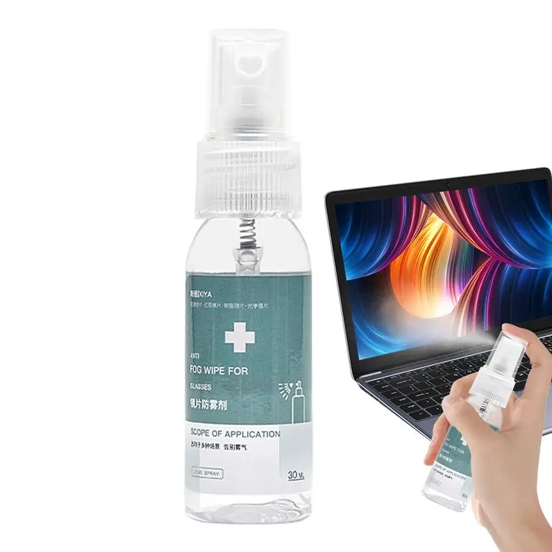 

Anti Fog Spray For Glasses 30ml Glass Cleaner Anti-Fog Agent Lens Cleaner Spray Long Lasting Clear Sight Defogger Spray For
