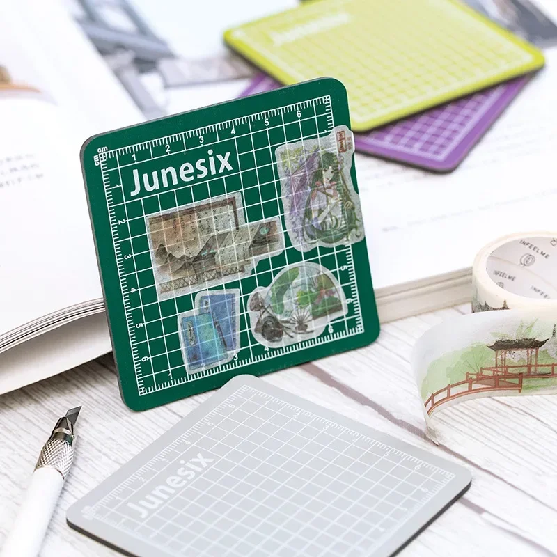 1 قطعة نموذج صغير قطع حصيرة لوحة الحفر لوازم الفن القرطاسية اللوازم المدرسية 8*8 سنتيمتر