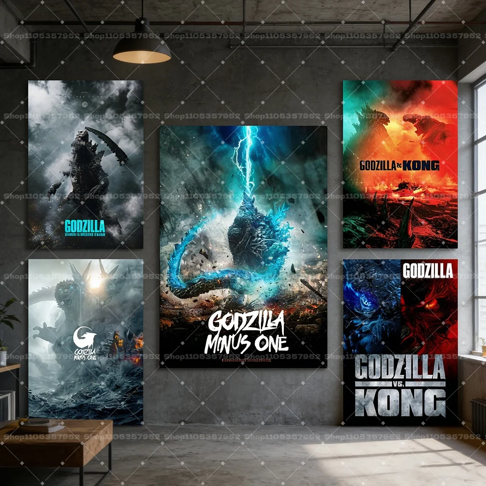 Godzilla Minus One Godzilla Vs Kong Kaiju Canvas Wall Art Movie Poster Print Modern Home Decor Gamer Room Bedroom Office Artwork view 3