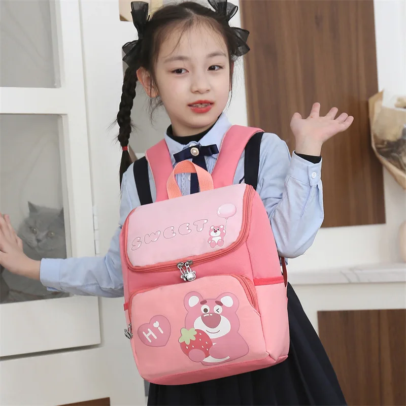 MINISO Primary School Schoolbag Girl Cartoon Cute Kindergarten Schoolbag 5-9 Years Old Children Spine Protection Backpack Boy